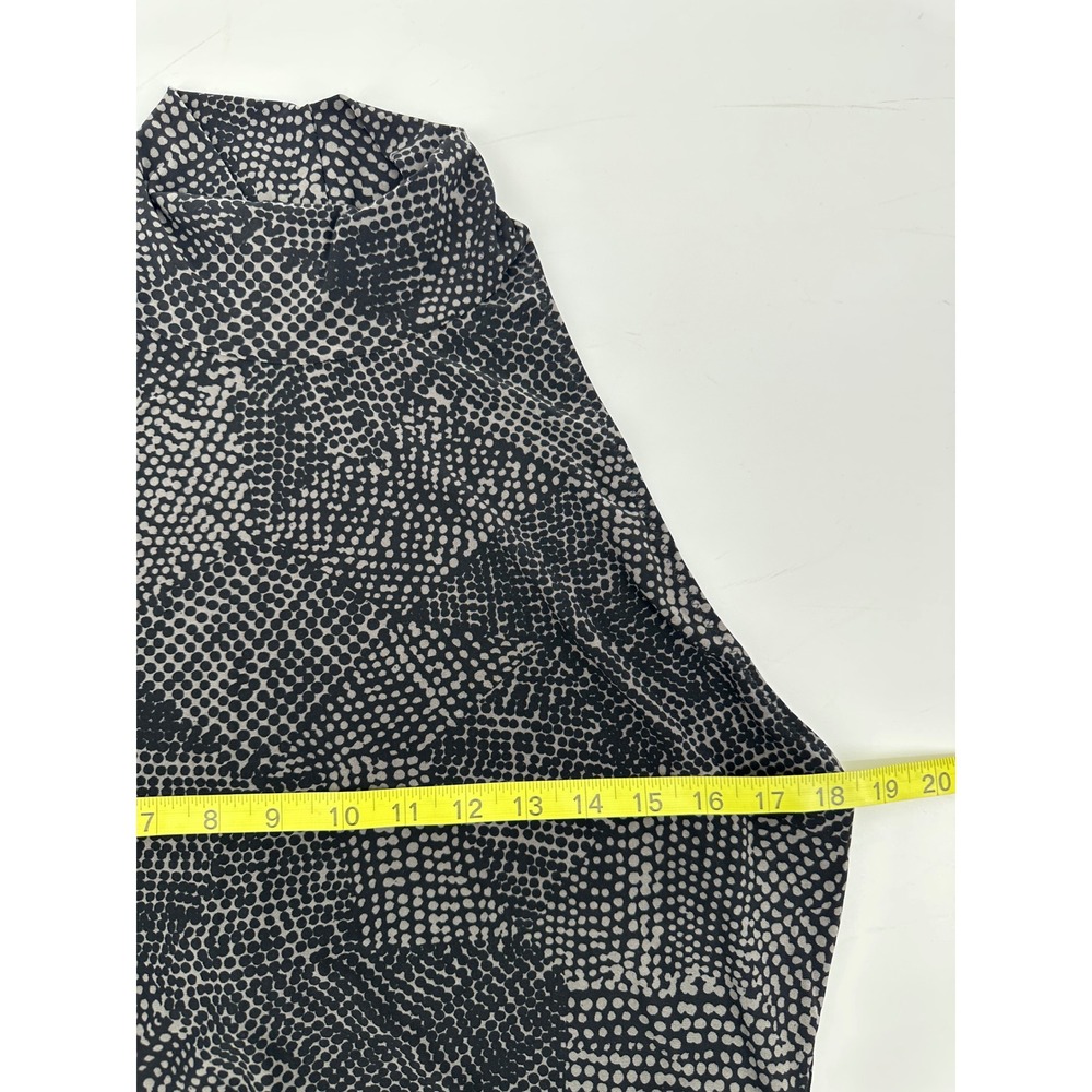 KamaliKulture Dress XL Black Grey Halter Turtleneck Backless Maxi Gown Slit - Picture 10 of 11